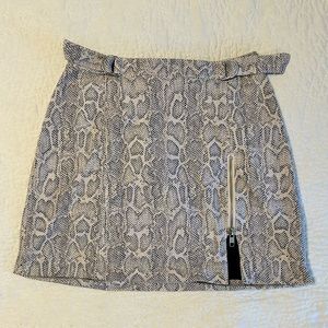 Free People Midnight Magic Snake Print Mini Skirt Size 0